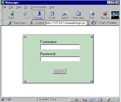 The same login box using 2 styling templates